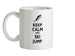 Keep Calm and Ski Jump Ceramic Mug