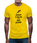 Keep Calm And Ski Jump Mens T-Shirt