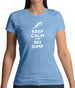 Keep Calm And Ski Jump Womens T-Shirt