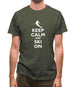 Keep Calm And Ski On Mens T-Shirt