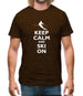 Keep Calm And Ski On Mens T-Shirt