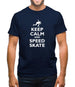 Keep Calm And Speed Skate Mens T-Shirt