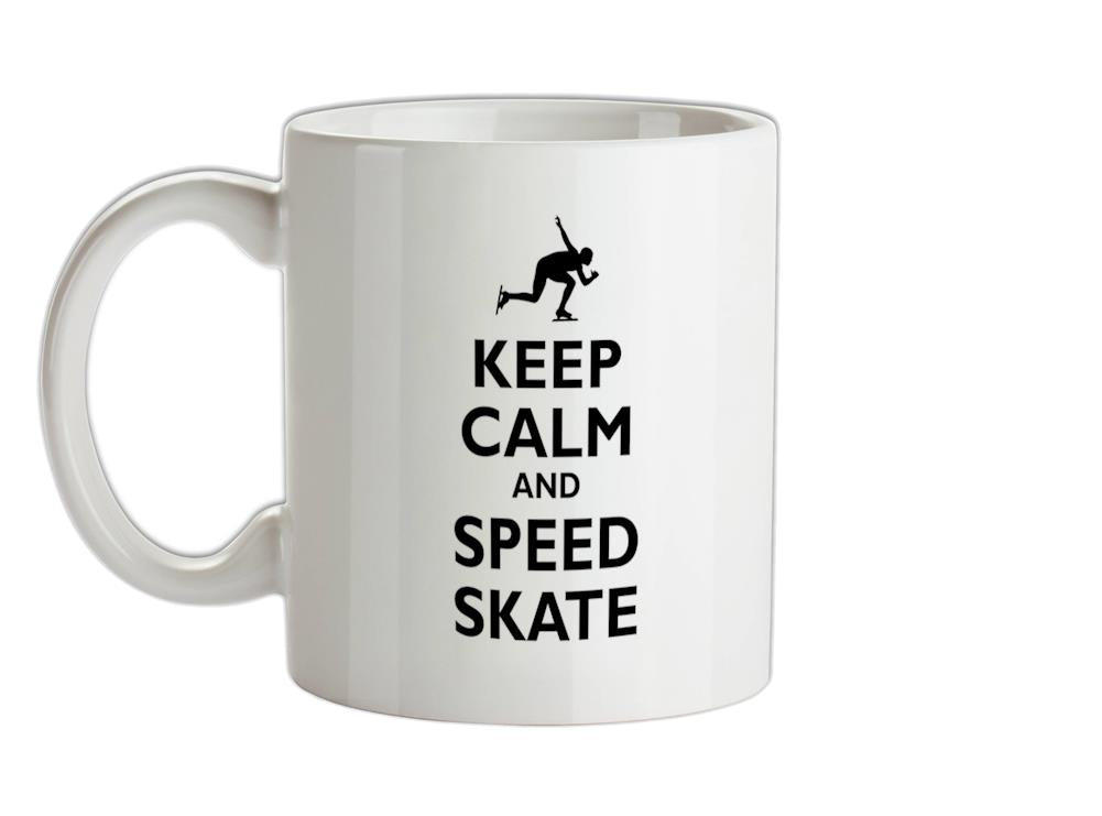 Keep Calm and Speed Skate Ceramic Mug