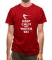 Keep Calm And Water Ski Mens T-Shirt