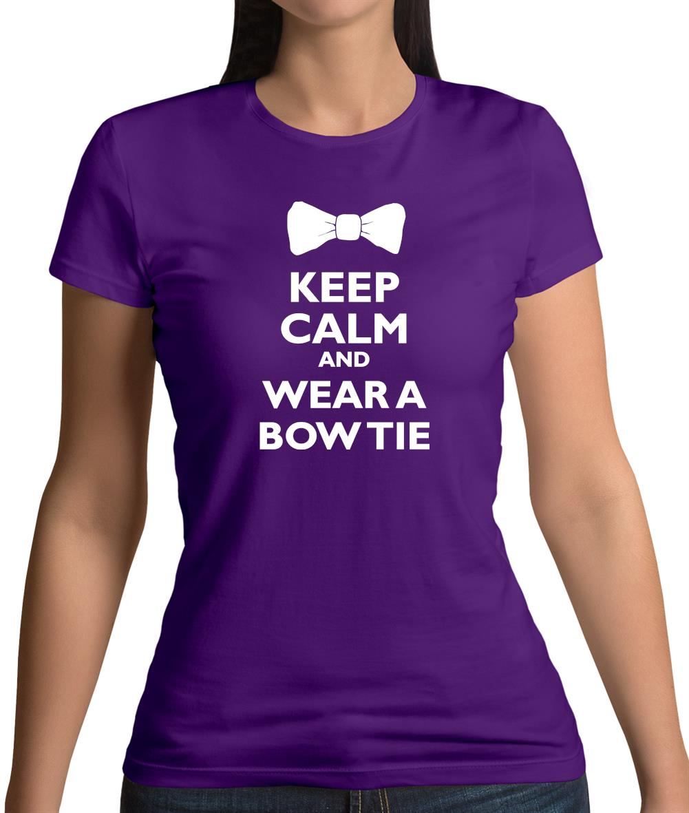 Keep Calm And Wear A Bow Tie Womens T-Shirt