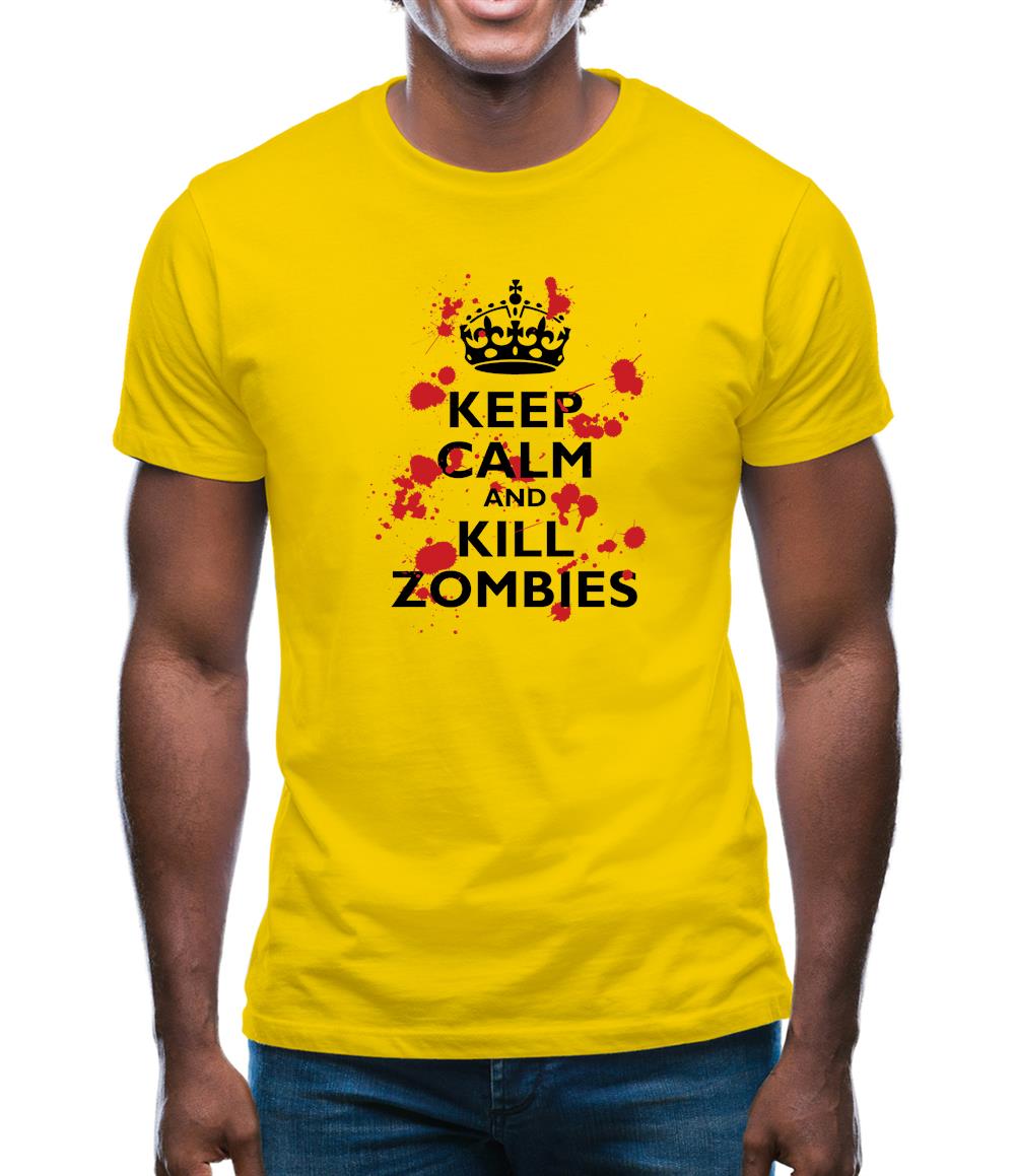 Keep Calm And Kill Zombies Mens T-Shirt