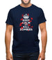 Keep Calm And Kill Zombies Mens T-Shirt