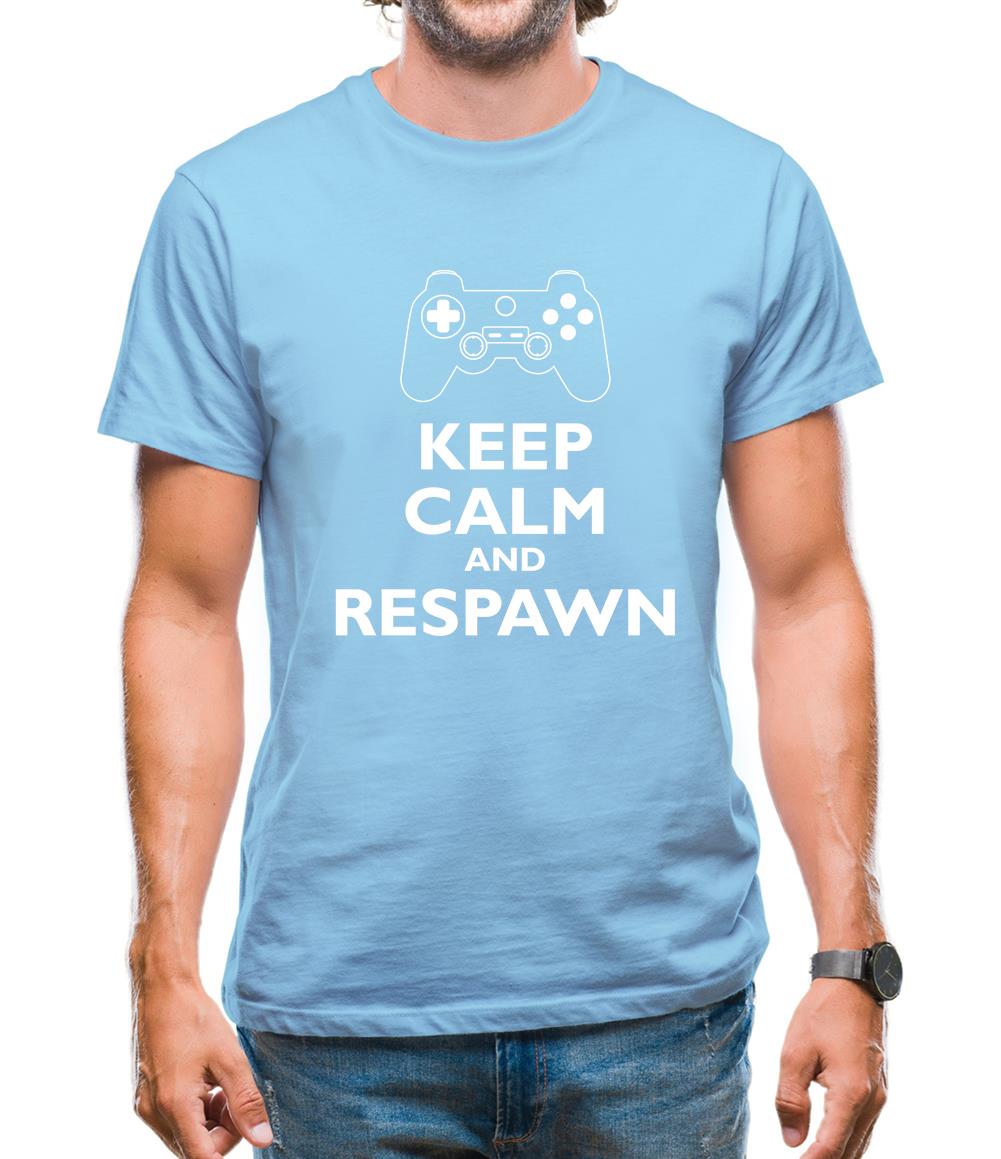 Keep Calm And Respawn Mens T-Shirt