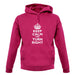 Keep Calm and Turn Right unisex hoodie