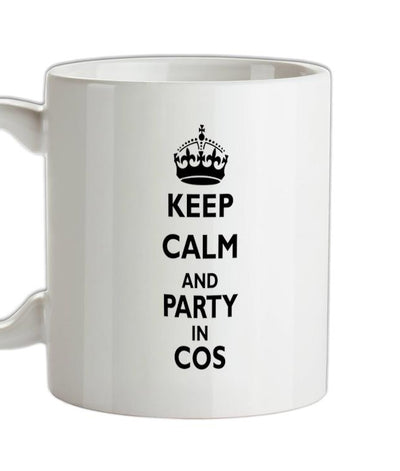 Keep calm and Party in Cos (Kos) Ceramic Mug