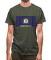 Kentucky Barcode Style Flag Mens T-Shirt