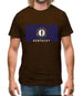 Kentucky Barcode Style Flag Mens T-Shirt