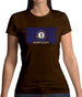 Kentucky Barcode Style Flag Womens T-Shirt