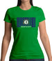 Kentucky Barcode Style Flag Womens T-Shirt