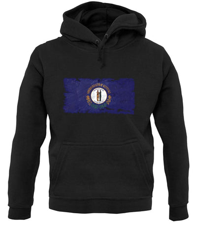 Kentucky Grunge Style Flag unisex hoodie