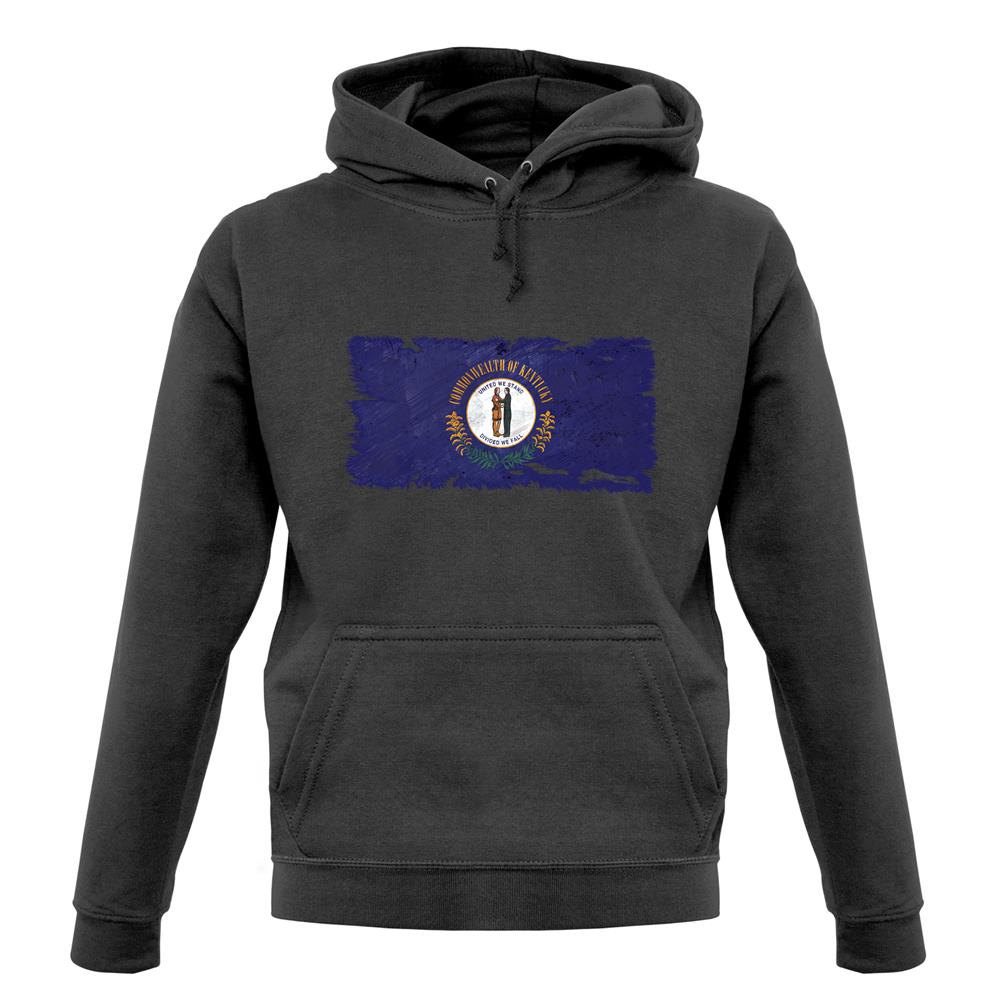 Kentucky Grunge Style Flag unisex hoodie