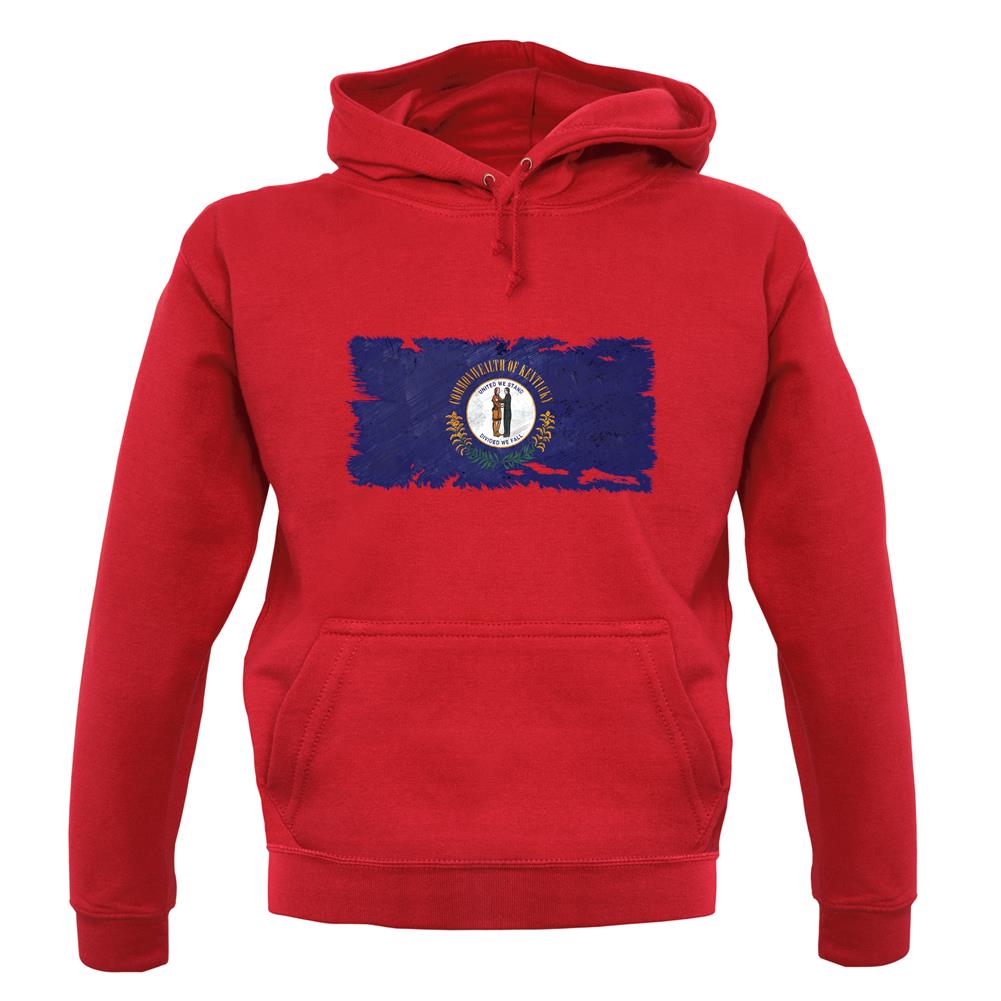 Kentucky Grunge Style Flag unisex hoodie