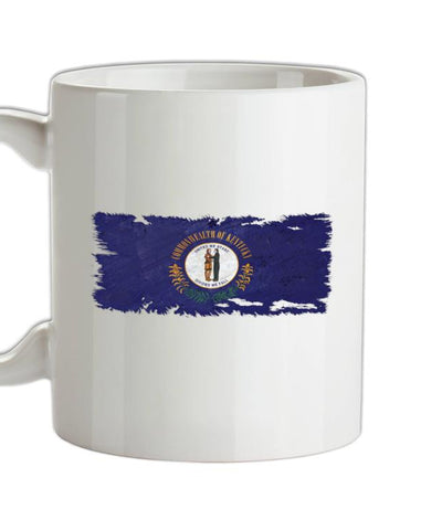 Kentucky Grunge Style Flag Ceramic Mug