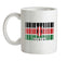 Kenya Barcode Style Flag Ceramic Mug