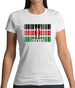Kenya Barcode Style Flag Womens T-Shirt