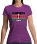 Kenya Barcode Style Flag Womens T-Shirt