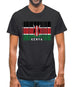 Kenya Barcode Style Flag Mens T-Shirt