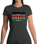 Kenya Barcode Style Flag Womens T-Shirt