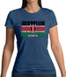 Kenya Barcode Style Flag Womens T-Shirt