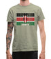 Kenya Barcode Style Flag Mens T-Shirt
