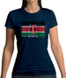 Kenya Barcode Style Flag Womens T-Shirt