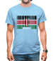 Kenya Barcode Style Flag Mens T-Shirt