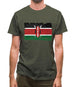 Kenya Grunge Style Flag Mens T-Shirt