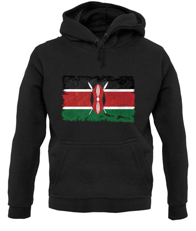 Kenya Grunge Style Flag unisex hoodie
