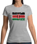 Kenya Grunge Style Flag Womens T-Shirt