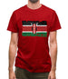 Kenya Grunge Style Flag Mens T-Shirt