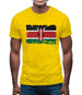 Kenya Grunge Style Flag Mens T-Shirt