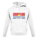 Kiribati Barcode Style Flag unisex hoodie