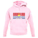 Kiribati Barcode Style Flag unisex hoodie