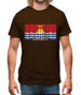 Kiribati Barcode Style Flag Mens T-Shirt