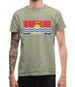 Kiribati Barcode Style Flag Mens T-Shirt