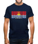 Kiribati Barcode Style Flag Mens T-Shirt