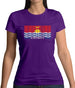 Kiribati Barcode Style Flag Womens T-Shirt