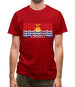 Kiribati Barcode Style Flag Mens T-Shirt