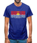 Kiribati Barcode Style Flag Mens T-Shirt