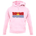 Kiribati Grunge Style Flag unisex hoodie