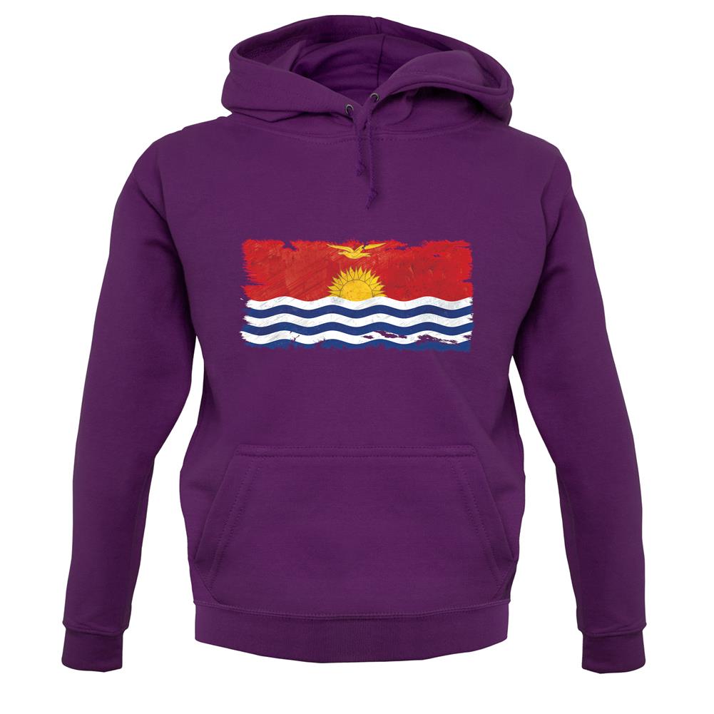 Kiribati Grunge Style Flag unisex hoodie