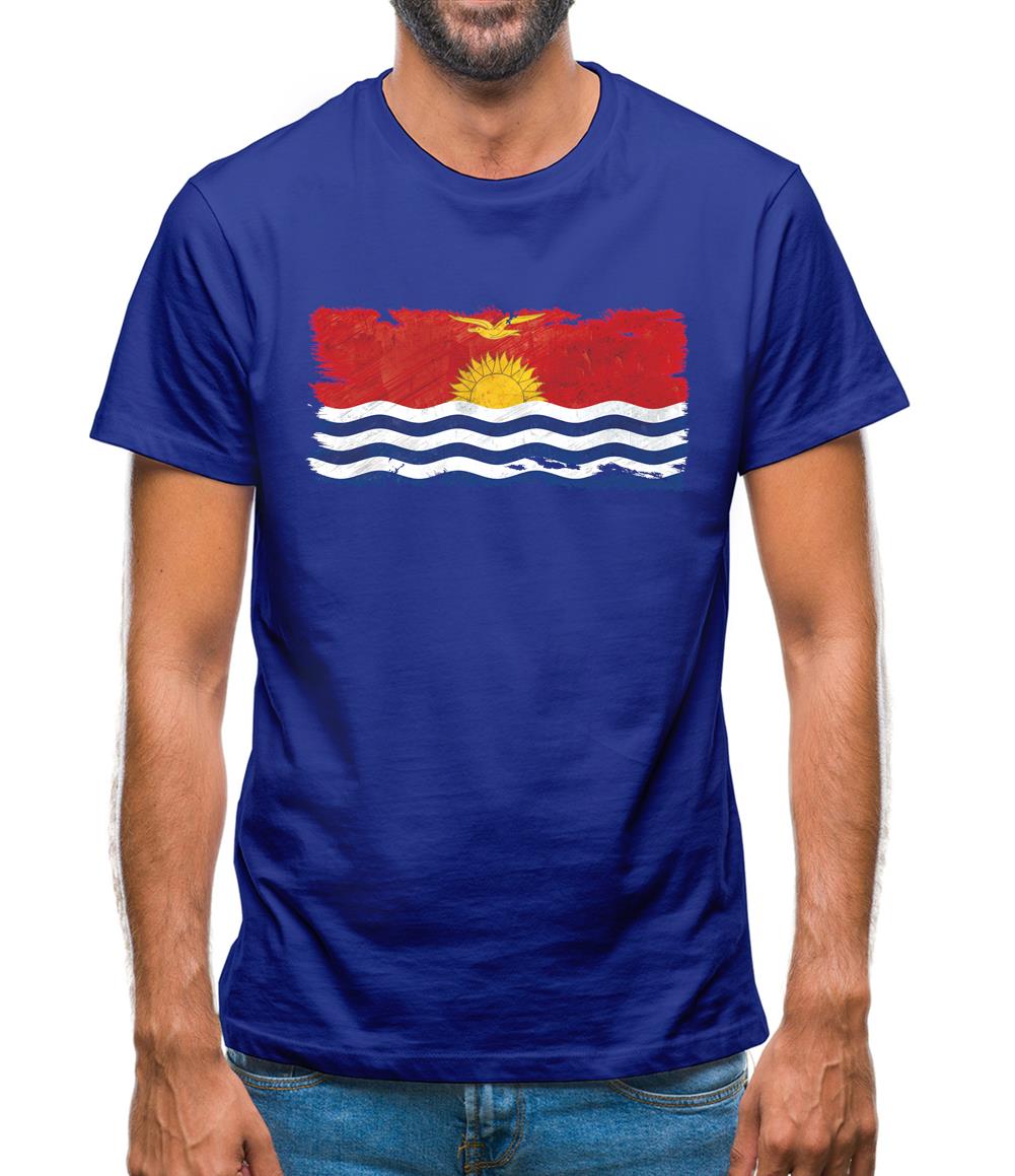 Kiribati Grunge Style Flag Mens T-Shirt
