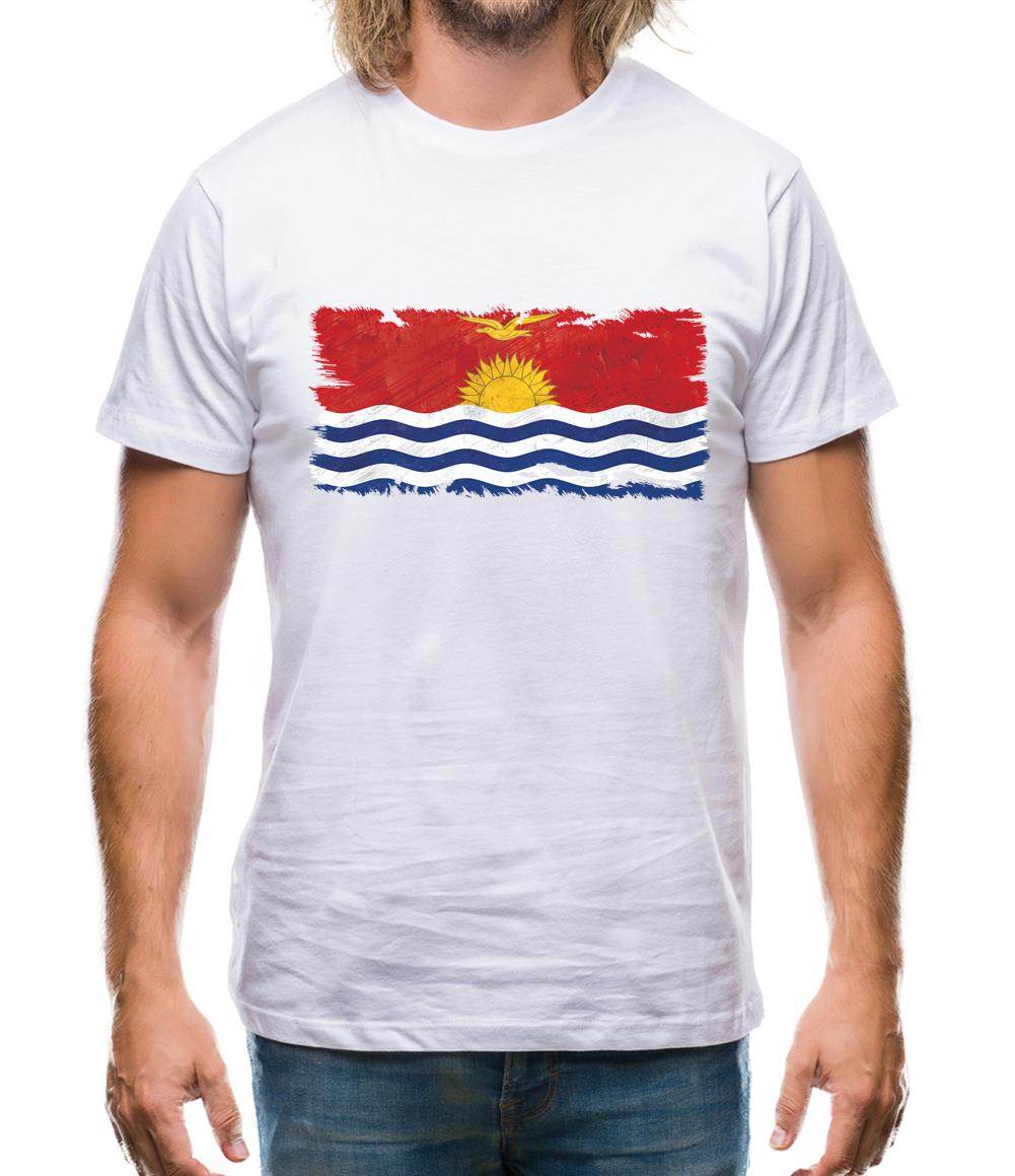 Kiribati Grunge Style Flag Mens T-Shirt