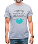 Knitting Keeps Me From Unravelling Mens T-Shirt