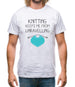 Knitting Keeps Me From Unravelling Mens T-Shirt